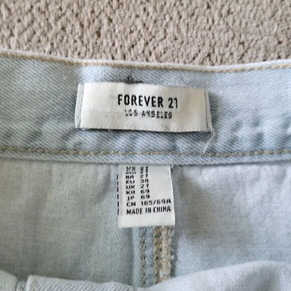 Forever 21 Light Blue Jean Denim Skirt - Size Small - Picture 3 of 12